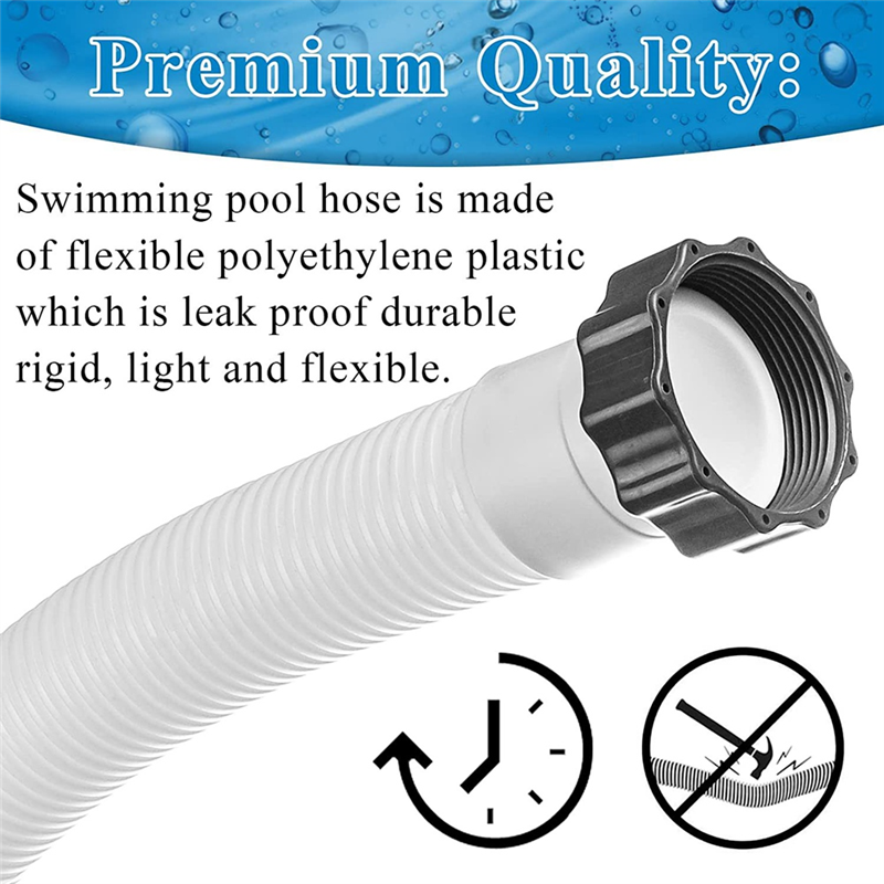 ABHS-59Inch Long Pool Pump Replacement Hose Plastic Replacement Hose For Intex Filter Pumps Sand Pump & Saltwater Systems