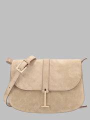 Tom Ford Calf Leather Shoulder Bag — Beige
