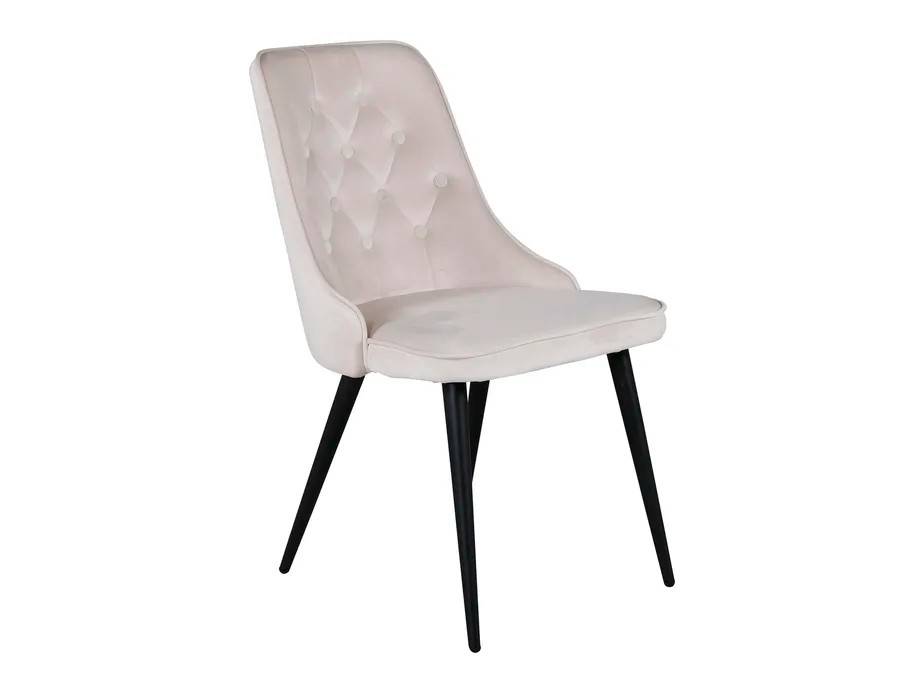 Venture Design Velvet deluxe matstol Beige Sammet/svart
