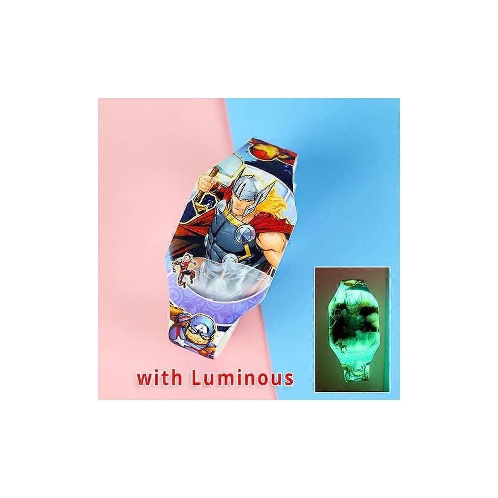 (FCZ with luminous) New Princess Elsa Frozen Kids Watch Girls Cartoon Pattern Luminous Children Watches Silicone Strap Clock Gift Reloj Infantil