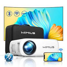 Full HD 1080P Beamer 4K Video 12000 Lumen 5G WiFi Bluetooth WiMiUS LED Heimkino Projektor 4P/4D Trapezkorrektur, 300'' Display, -50% Zoom, Kompatibel mit Fire Stick/Phone/Xbox/USB/PPT
