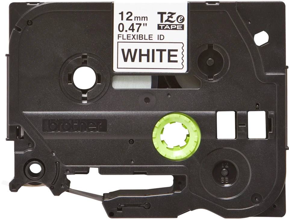 Brother original TZe-FX231 tape – sort på hvid, 12 mm bred