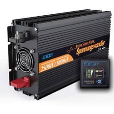 EDECOA Wechselrichter 12v auf 230v Reiner Sinus 2500w Wohnwagen Spannungswandler 2X USB und Fernbedienung KFZ Stromwandler Inverter 12v 220v Umrichter (2500w 12v)