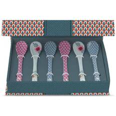 Pip Studio Tea Spoons Oriental Flower Festival Blue 13 cm Set of 6 in Gift Box