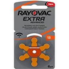 Rayovac Extra Advanced Zink Air hörapparat batteri (i storlek 13 förpackning frustrationsfritt paket med 60 batterier, lämplig för hörapparater hörapparater) orange