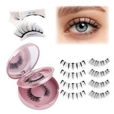 FADLASH Magnetiska ögonfransar, 3D kattögon magnetiska fransar fransar naturliga ögonfransar, återanvändbara konstgjorda magnetiska ögonfransar, magnetiska ögonfransar set med pincett