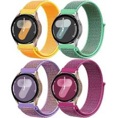 20mm Nylon Armband für Samsung Galaxy Watch 6/5/4/7/FE 40mm 44mm/Watch 4/6 Classic 47mm 43mm 46mm 42mm/5 Pro 45mm/Active 2,4ST Sport Uhrenarmband für Garmin Vivoactive 3/5/venu 2 plus/Venu sq 2 Band