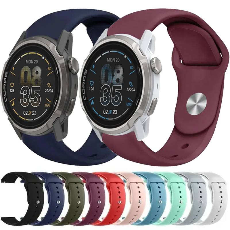 18/20/22mm Soft Silicone Strap For COROS Watch APCE Pro/3 Comfortable Strap CMF Watch 3-2-1 Pro Suunto Race 2-1/S/Run/Ocean Belt