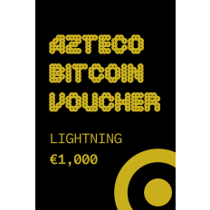 Azteco Bitcoin Lightning Voucher €1000 EUR Gift Card - Digital Code