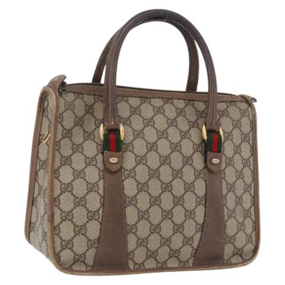 Gucci Vintage Pre-owned GG Canvas Håndtaske - Vintage - Dame - Beige - ONE SIZE - Uld