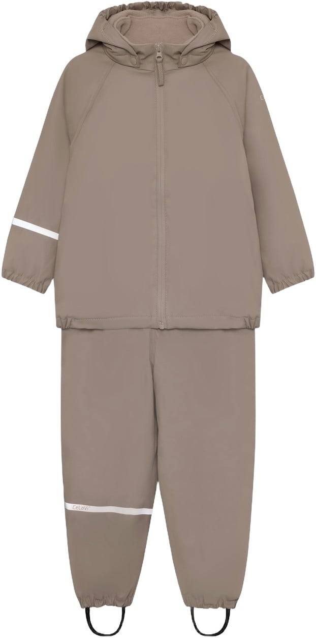 CeLaVi Rainwear Set w. Fleece Stl. 110 unisex - Regnkläder Från Magasin - Fungi (110)