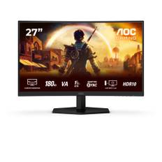 C Gaming C27G42E - LED monitor - gaming - curved - 27" - 1920 x 1080 Full HD (1080p) @ 180 Hz - Fast VA - 300 cd/m² - 3000:1 - HDR10 - 0.5 ms - 2xHDMI, DisplayPort - speakers - black, red