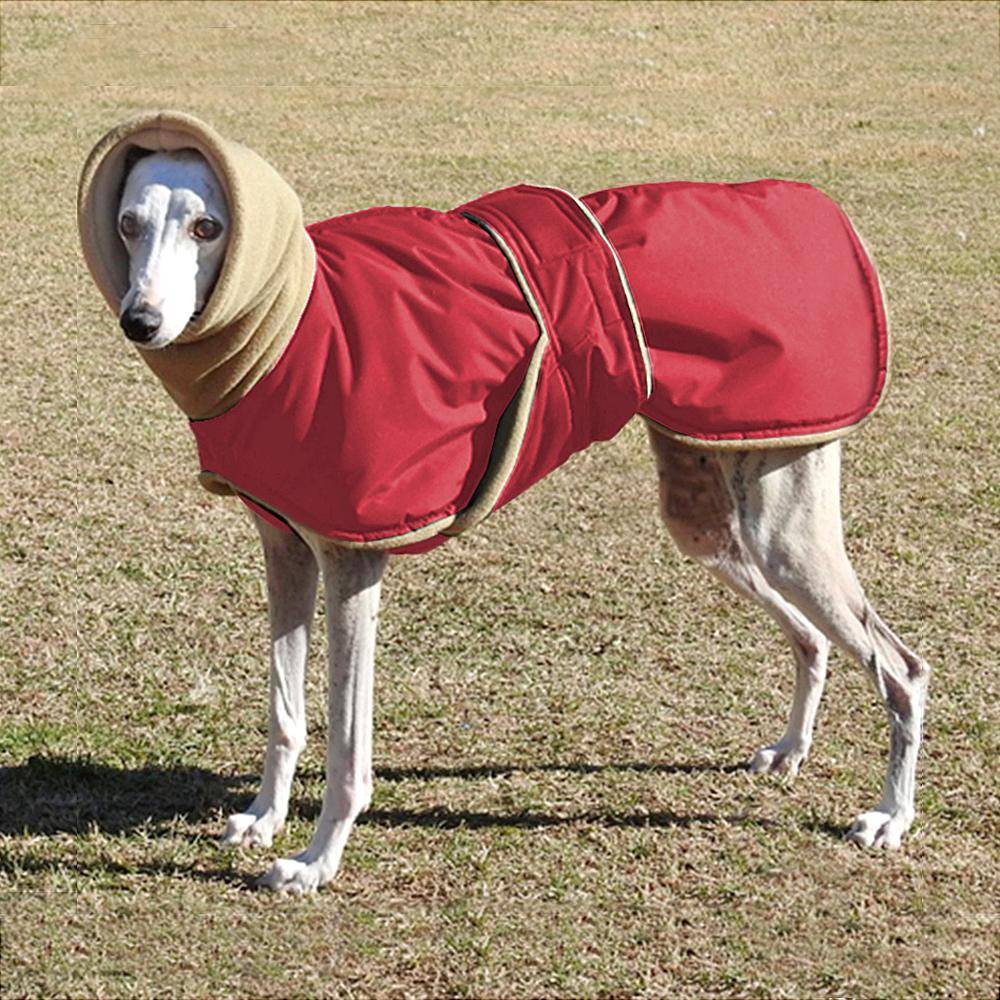 Supervarma tjocka hundkläder Vattentät hundkappa jacka för medelstora stora hundar Vinthund Varghund Schäfer Kläder