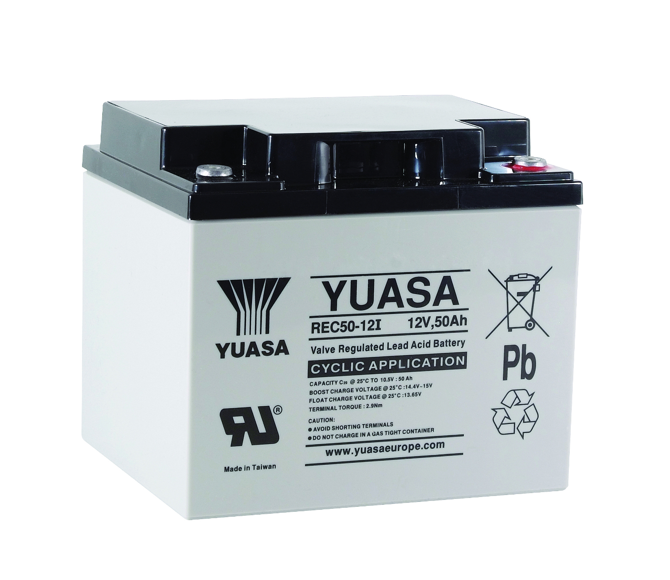 Yuasa REC50-12 Batteri 12V, 50 Ah
