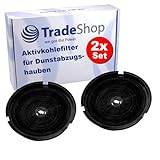 2 x Trade-Shop aktivt kolfilter 190 mm diameter kompatibel med Wpro CHF180 CHF180/B D180, Gorenje 185358 233077/köksfläkt kökstillbehör
