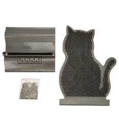 Cat Self Groomer Cat Wall Corner Rubbing Post Massager with Base and Catnip for Indoor Kitten and