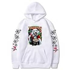 HUIDAOGUOQ Terrifier 3 skräckfilm 2024 julmärke huvtröja långärmad streetwear kvinnor män tröja med huva (vit, L), Vitt, L