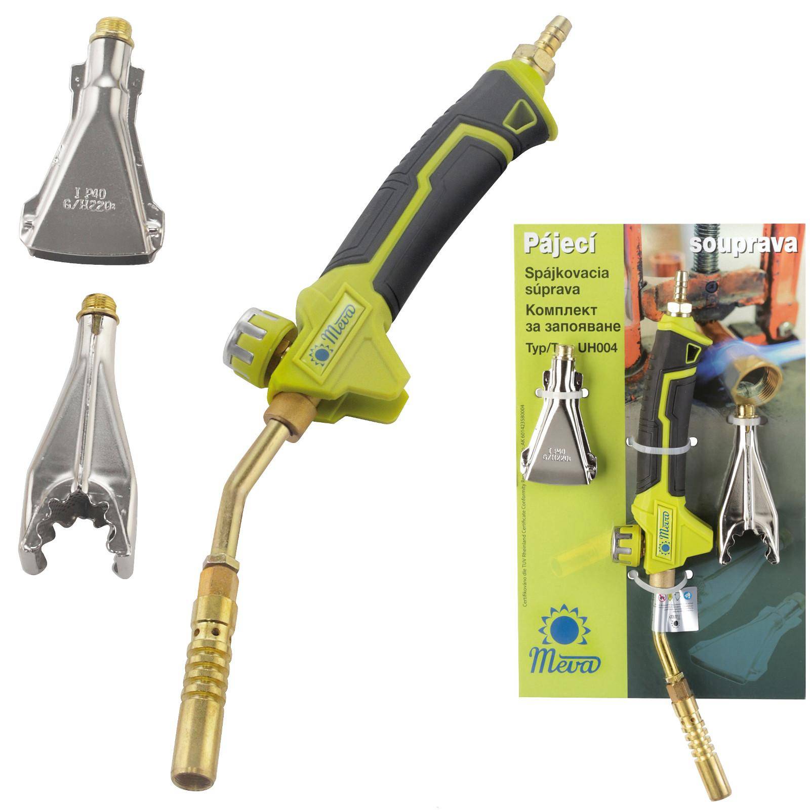 Gas burner for soldering pipes, LPG gas, SET, 3 nozzles, 2 kW