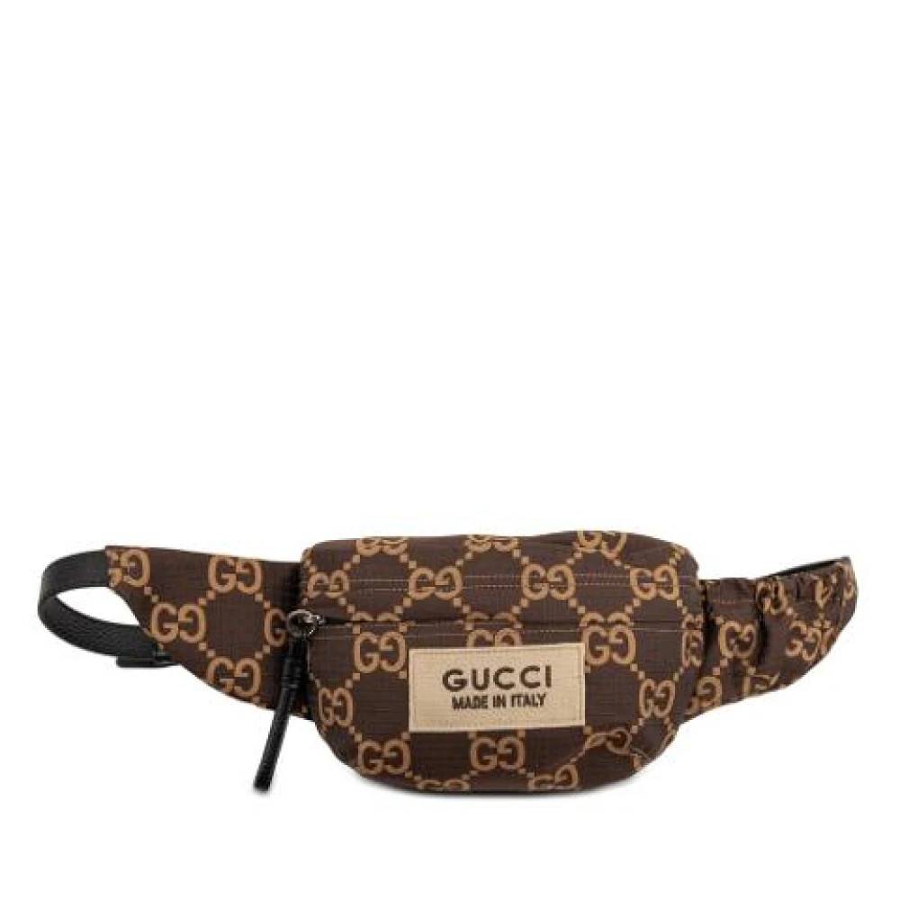 Gucci Vintage Pre-owned Nylon Bumbag - Vintage - Dame - Brun - ONE SIZE - Nylon