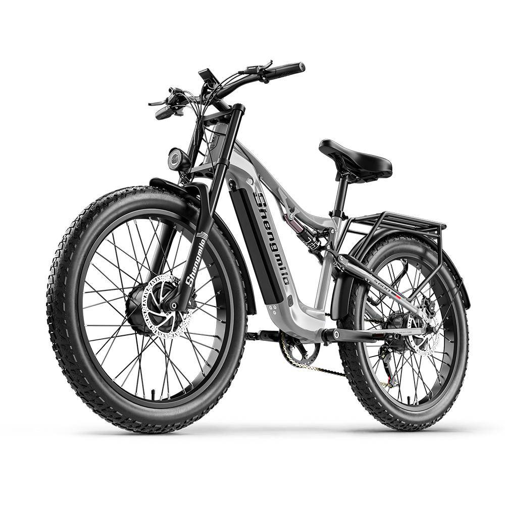 Shengmilo S600 Terräng Elcykel 2000W Dubbelmotor 48V17.5AH 26 Tum Off-Road Däck Elcykel För Vuxen Mountain E-Bike