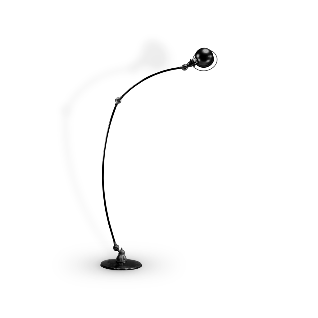 Loft C1260I gulvlampe fra Jieldé - Black hammered / Blank