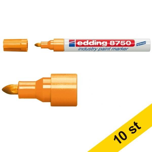 Märkpenna permanent 2.0mm - 4.0mm | Edding 8750 | orange | 10st