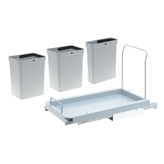 Affaldsstativ XXL med 2 x 10 l + 1 x 5 l Spande - Inkl. Låg