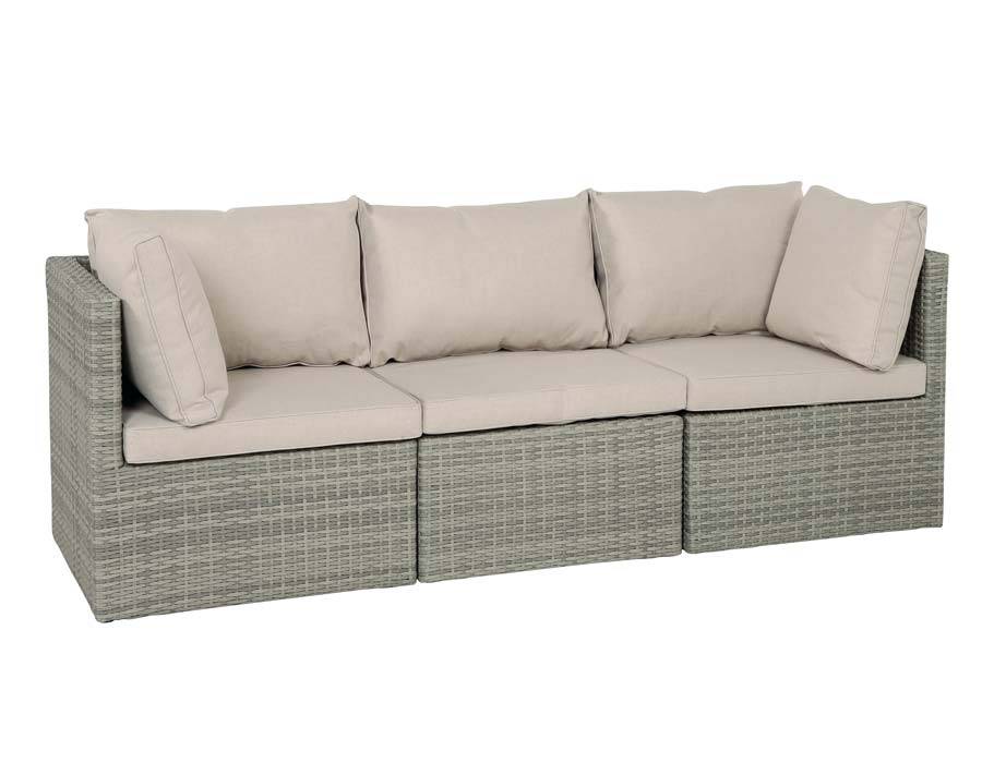 Isla 3-personers modulsofa inkl. EASY DRY hynder - Lys Grå