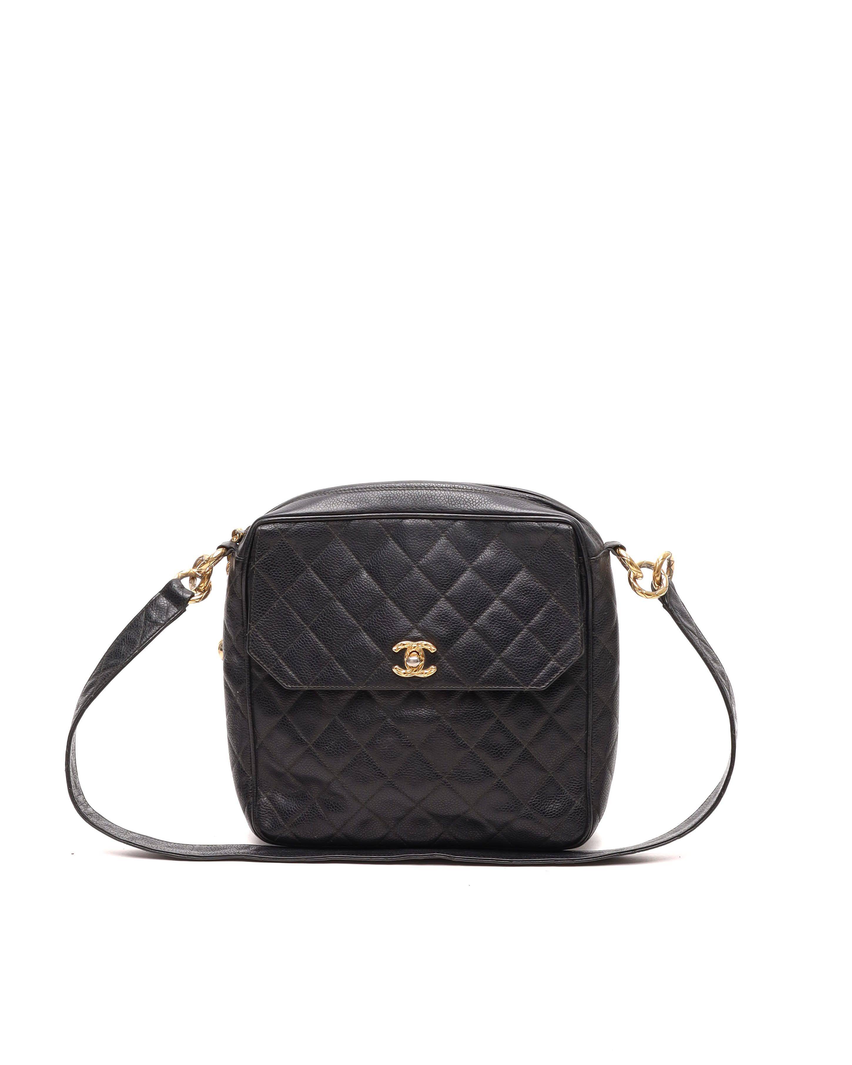 Chanel CC Caviar Messenger Bag - One Size