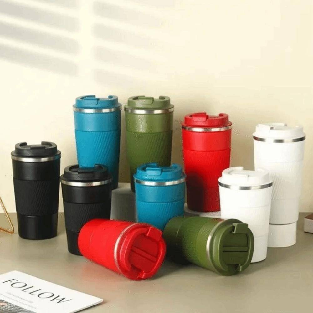 Double-layer Coffee Thermos 304 Stainless Steel Travel Thermal Mug Car Vacuum Flask  Sports