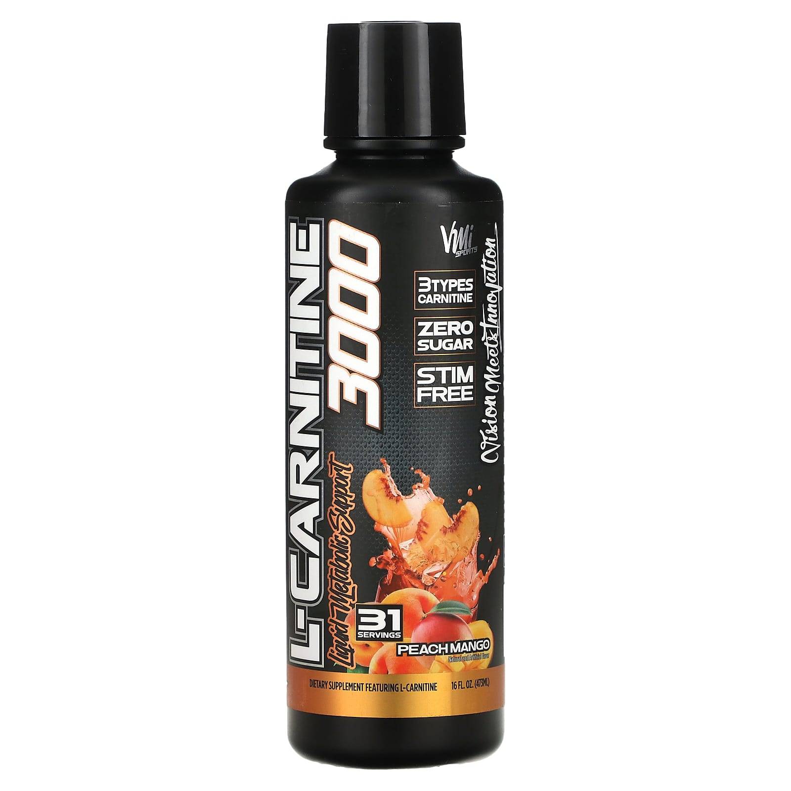 L-Carnitine 3000, Peach Mango, 473Ml(16Fl Oz)