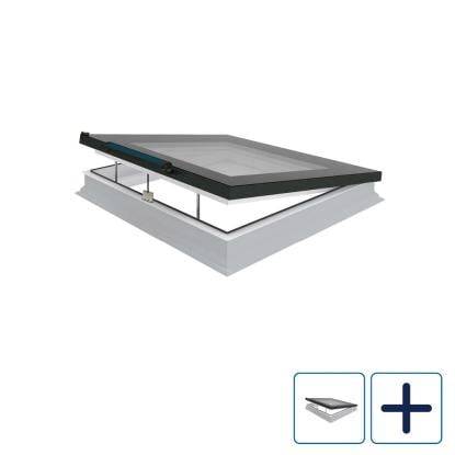 FAKRO DEF DU6 Z-Wave Solar elektrisk fladtagsvindue, 3-lags glas - 90 x 60 cm