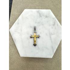 18K Guld x Vitguld Kors - KH029G