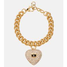 Valentino Coeur Royal VLogo charm bracelet - gold - M