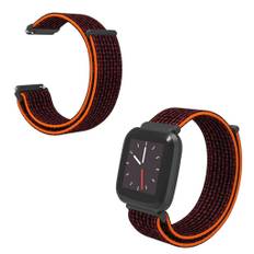 Fitbit Versa Lite velcro urrem - Sort/Orange