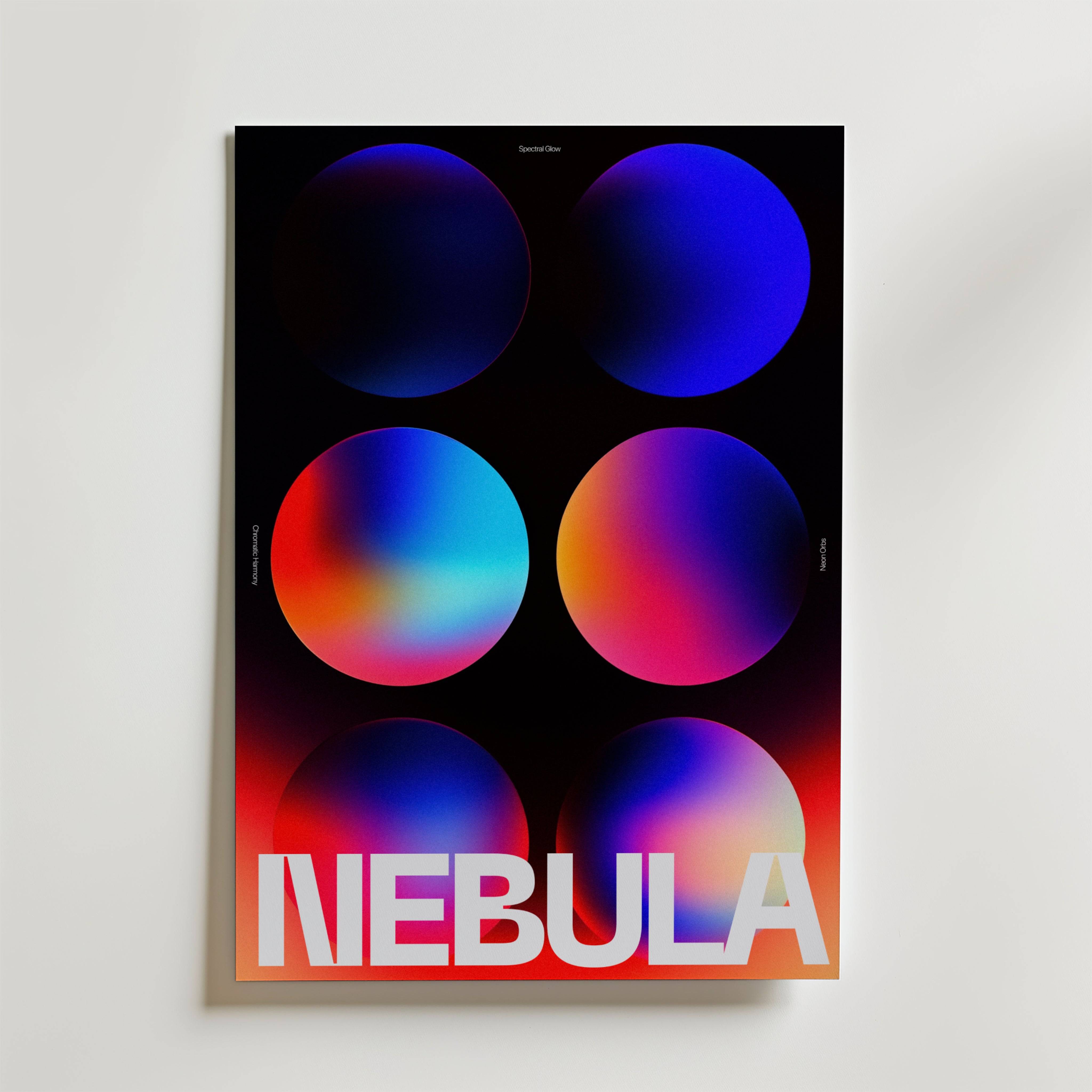 Nebula Color Study Poster - Premium Canvas 30x40 cm