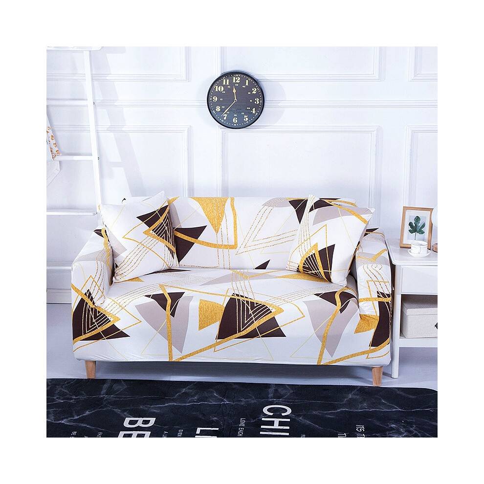 (Lines,1-Seater)Elastic Sofa Cover Nonslip Stretch Couch Slipcover Floral Leaves Case Universal