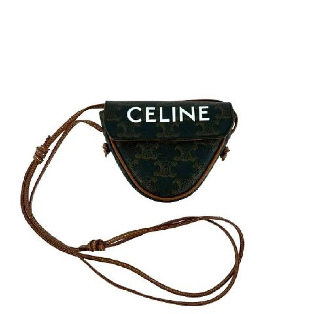 Celine Vintage Pre-owned Triomphe Læder Skuldertaske - Vintage - Dame - Brun - ONE SIZE - Uld