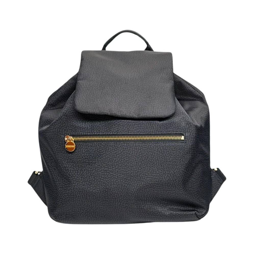 Borbonese Medium Rygsæk - Tasker - Dame - Sort - ONE SIZE - Uld