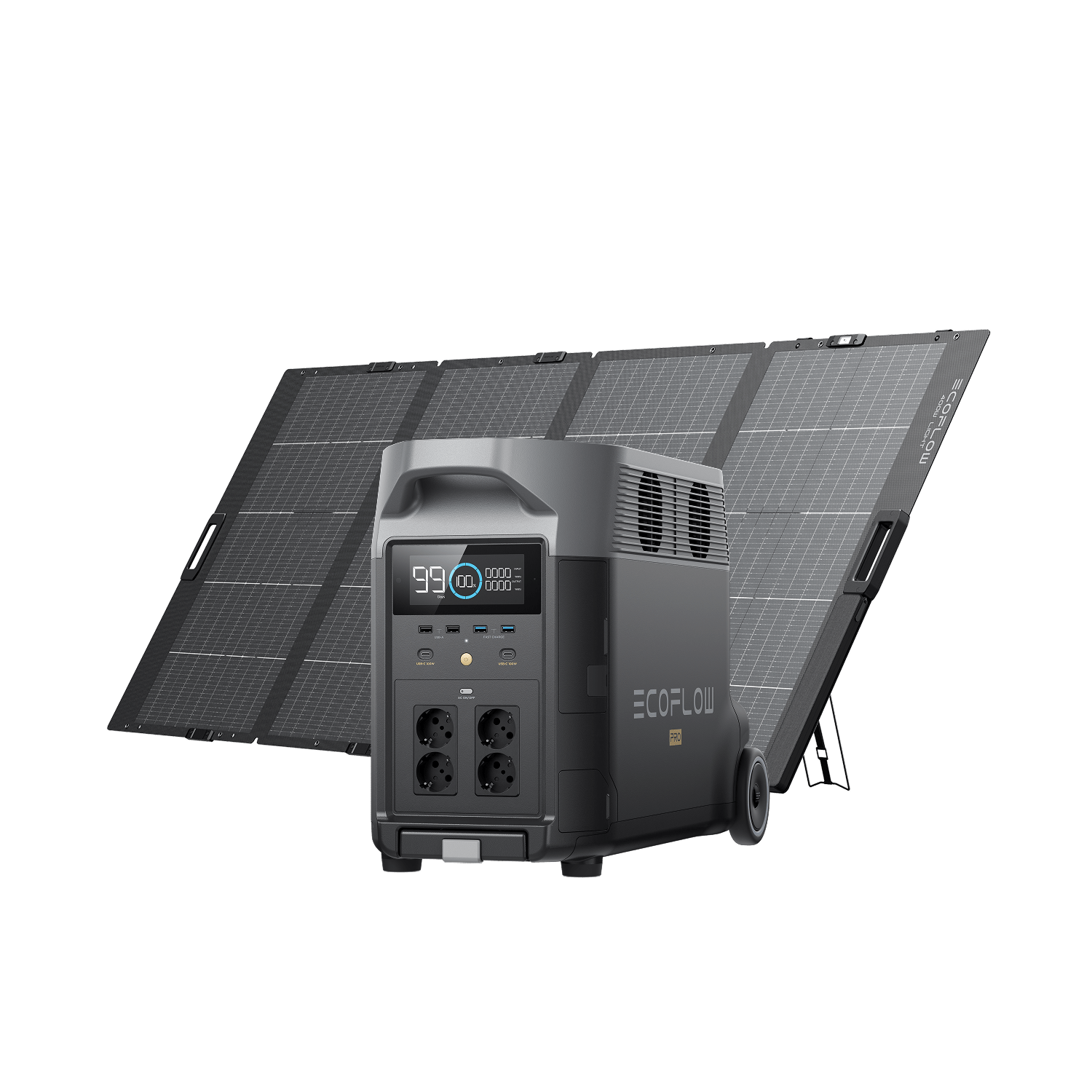 EcoFlow DELTA Pro Solar Generator (Portable PV400W) - 1*400W + DELTA Pro