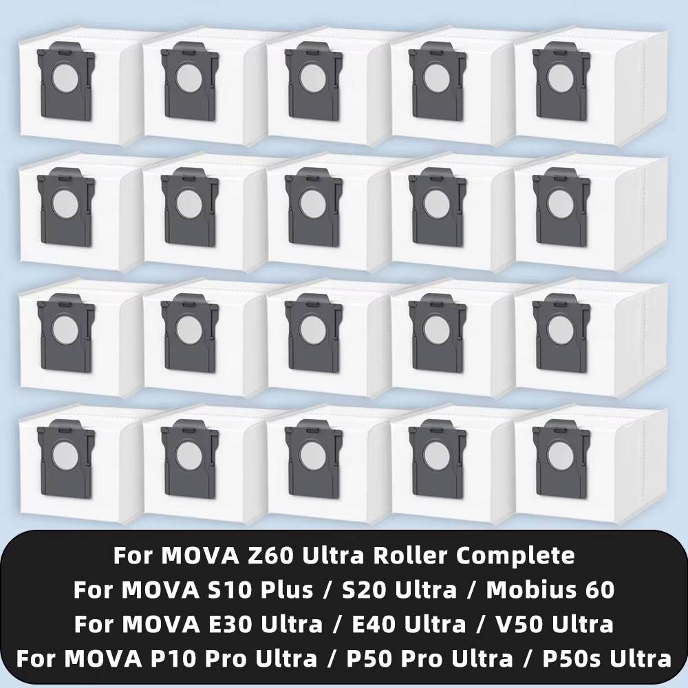 Dust Bag Compatible For MOVA E30 E40 P50s S20 V50 Ultra / P10 P50 Pro Ultra / Mobius 60 / S10 Plus / Z60 Ultra Roller Complete