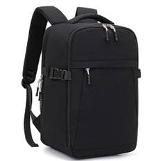 Hayayu Ryanair ryggsäck 40 x 20 x 25, reseryggsäck flygplan handbagage 40 x 20 x 25 för Ryanair, kabinväskor 20 l ryggsäck dam herr vattentäta reseryggsäckar för bärbar dator 14 tum med USB-hål, Svart