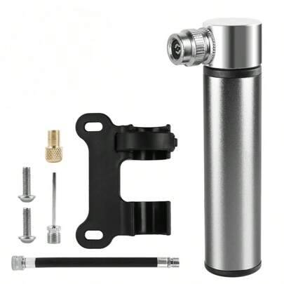 Cykel Minipump av aluminiumlegering Bärbar amerikansk och fransk mun Universal Mountain Road Bike Handhållen luftpump Cykel Ridutrustning Reparationsv - Multifärgad (svart,röd,grå)