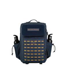 BUILT FOR ATHLETES Large Navy & Orange Gym Backpack |Marinblå |45 L