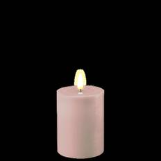 Real Flame LED Bloklys - 7,5 x 10 cm (Rosa)