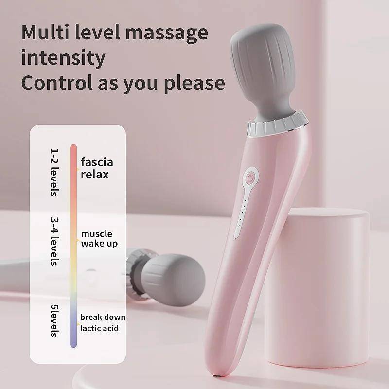 Portable Fascial Massage Gun Electric Percussion Massager for Body Neck Back Leg Deep Tissue Muscle Relaxation Pain ReliefHealth white