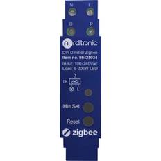 DIN Dimmer Zigbee 200W LED 230V push switch