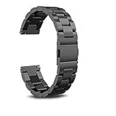 Titta på remmar 18mm 20mm 22mm rostfritt stålklockbandband för Samsung Gear S2 S3 Smart Watch Link Armband Black för Samsung Gear S2 qw