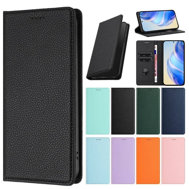 Läderfodral För Iphone 12 13 Mini Pro Max Självstängande Kortfack Plånbok Flipskydd Skal mintgrön färg