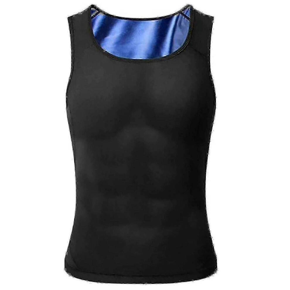 (L-XL, adult) S-5XL Gynecomastia Compression Tank Top, Men's Slimming Tank Shirts, Sauna Top